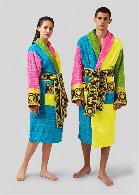 colorful versace robe|versace multicolor robe.